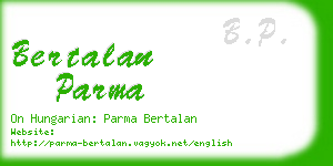 bertalan parma business card